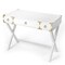 Homeroots 40" White Solid Manufactured Wood Writing Desk With Three Drawers 389453 - alternate 1