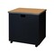 Regency Mesa Steel Mobile Locking Utility/Fax/Copy Table 30in x 23.25in - Medium Oak Top, Black Base 66746SCMOBK - alternate 8