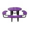 Leisure Craft 46" Round Picnic Table, Perforated Metal, Portable, Purple T46ROP-PERF-PURPLE - alternate 1
