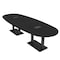 Skutchi Designs Boval Conference Table With Power Unit, 48 in W, 120 in L, Black HAR-BOVL-48X120-DOU.BK-U999ST19-EBLK - alternate 1