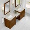 James Martin Vanities Bellshire 84" Dual Vanity Set with 24" Make-Up Counter, Honey Oak w/3 cm Siberian Silestone Top 660-VMC84-HNO-3SFR - alternate 4