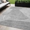 Homeroots 5' X 8' Gray Silver And Ivory Abstract Washable Indoor Outdoor Area Rug 587597 - alternate 1