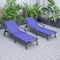 Leisuremod Marlin Patio Chaise Lounge Chair with Armrests in Black Aluminum Frame, Navy Blue, 2PK MLABL-77NBU2 - alternate 8