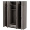 Homeroots Three Piece Gray Solid and Manufactured Wood Bedroom Set 596534 - alternate 8