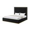 Homeroots Black Solid Wood King Upholstered Velvet Bed 544796 - alternate 7