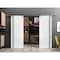 Sartodoors Sturdy Double Barn Door with Hardware, Planum 0011 White Silk and Aluminum Strips, 13FT Rail Hanger PLANUM0011DB-S-WS-84 x 96 (2* 42x96) - alternate 5