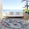Homeroots 8' Gray Charcoal And Silver Round Southwestern Washable Indoor Outdoor Area Rug 588680 - alternate 7
