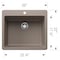 Blanco Liven SILGRANIT 25in Single Bowl Dual Mount Kitchen Sink - Truffle 443222 - alternate 3