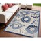 Homeroots 4' X 6' Blue And Gray Floral Indoor Outdoor Area Rug 546838 - alternate 8
