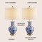 Jonathan Y Jennifer 25.25" Ceramic/Metal LED Table Lamp, Blue/White, 2PK JYL1072A-SET2 - alternate 14
