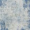Homeroots 8' X 10' Denim Blue And Ivory Abstract Washable Indoor Outdoor Area Rug 612319 - alternate 6