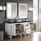 James Martin Vanities Addison 72" Double Vanity, Glossy White, w/ 3 CM Phantome Eclos Top E444-V72-GW-3PHT - alternate 4