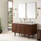 James Martin Vanities Amberly 60" Double Vanity, Mid-Century Walnut, w/ 3 CM Siberian Silestone Top 670-V60D-WLT-3SFR - alternate 8