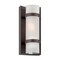 Homeroots Bronze and White Glass Wall Sconce 398546 - alternate 1