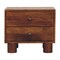 Homeroots 15" Brown Solid Wood Square Two Drawer Nightstand 651882 - alternate 1