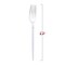 Smarty Had A Party Silver with White Handle Moderno Disposable Plastic Dinner Forks (240 Forks), 240PK 9320-SWF-CASE - alternate 9