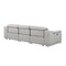Homeroots 107" Light Gray Italian Leather Reclining Metal USB Sofa 720281 - alternate 9