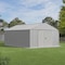 Arrow Classic 12 x 14 x 8 ft Flute Grey Steel Storage Shed CLG1214FG - alternate 13