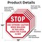 Signmission Stop Use Extreme Caution When Walki, 10 inch X 10 inch, Aluminum Metal Signs, 5PK OC-A-5Pack-10-42 - alternate 4