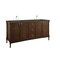 James Martin Vanities Kinnsden 72" Double Vanity, Sable Oak w/ 3 CM Parisien Bleu Silestone Top D680-V72-SBK-3PBL - alternate 6