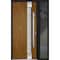 Vdomdoors Steel Door Deux 1713 Natural Oak Sidelight Exterior Black Window Stainless Inserts Single Modern Pa DEUX1713EXD-OAKB-W36+16 x H80-Left-hand Inswing - alternate 3