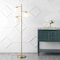 Jonathan Y Ellie 66" 3-Light Mid-Century Modern Metal LED Floor Lamp w/Triple Frosted Globe Shades, Brass Gold/W JYL3087A - alternate 7