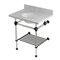 Kingston Brass 30-Inch Carrara Marble Console Sink with Acrylic Legs and Shelf, 8-Inch, 3-Hole KVPB30MAB5 - alternate 1