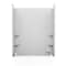 Anzzi 60 x 60 2-Piece Glue-Up Acrylic Shower Wall Set in Smoth Glossy White SW-6060FLT-WH - alternate 1
