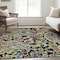 Homeroots 3' X 5' Black And Artichoke Green Paisley Washable Indoor Outdoor Area Rug 588594 - alternate 4