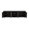Homeroots 92in Dark Brown Carved Geometric Distressed Solid Wood Enclosed and Open Storage TV Stand 489507 - alternate 5