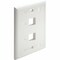 Tripp Lite Keystone Face Plate, 2-Port Dual Outlet N042-001-WH - alternate 1