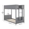 Flash Furniture Dallas Bunk Bed Twin Over Twin, Convertible Solid Wood Bunk Bed Frame w/Ladder, Gray MG-0900-30-TTB-GY-GG - alternate 8