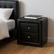 Homeroots 21" Black Wood Two Drawer Nightstand 489774 - alternate 8