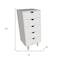 Homeroots 16" White Solid Wood Five Drawer Lingerie Chest 522812 - alternate 7