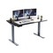 Homeroots 60" Adjustable Black and Gray Stainless Steel Standing Desk 397731 - alternate 1