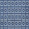 Homeroots 3' X 5' Navy Blue And Ivory Geometric Washable Indoor Outdoor Area Rug 613789 - alternate 8