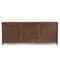Homeroots 84in Dark Brown Distressed Reclaimed Wood Paneled Sideboard with Six Doors 521423 - alternate 9