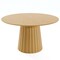 Homeroots 52" Brown Solid Wood Pedestal Base Round Top Dining Table 721012 - alternate 1