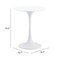 Homeroots 23" White Steel Round Pedestal End Table 556541 - alternate 7