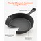 Vevor 4 Piece Cast Iron Skillet Frying Pan Set 6 8 10 12 in with Silicone Handle Black, 4PK CAS003-3 - alternate 4