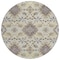 Homeroots 8' Ivory Brown And Green Round Oriental Washable Indoor Outdoor Area Rug 597694 - alternate 6