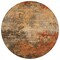 Homeroots 8' Khaki Brown And Copper Round Abstract Washable Indoor Outdoor Area Rug 606136 - alternate 7