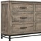 Homeroots 56" Brown Solid Wood Six Drawer Double Dresser 524606 - alternate 4