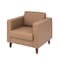 Flash Furniture HERCULES Artemis Cognac LeatherSoft Reception Chair w/2 AC Outlets/USB/USB-C Ports ZB-8921-1S-COGNAC-GG - alternate 1