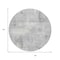 Homeroots 8' Gray And Silver Round Geometric Washable Indoor Outdoor Area Rug 618591 - alternate 7