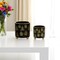 Homeroots Set of Two Black And Gold Ceramic Pot Planters 634493 - alternate 1