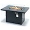 Leisuremod Chelsea 5-Piece Sectional Loveseat and Fireplace Set Black Aluminum with Orange Cushions CSFCBL-4OR - alternate 8