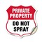Signmission Private Property Shield Sign Do Not Spra, 12 Inch X 12 Inch, Vinyl Decal SHI-D-12-449 - alternate 1