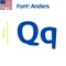 Aacc Self-Adhesive Vinyl Letter: Q, Scale: 28 cm. Color: Blue Font: Anders by, 24PK AACC-Anders-UQ-Blue-M28x24 - alternate 1