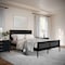 Martha Stewart Jax Queen Size Solid Wood Platform Bed w/Rattan Headboard and Footboard, No Box Spring Req'd, Blk MG-090022-Q-BK-MS - alternate 1